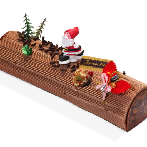 Bûche de noël double chocolat