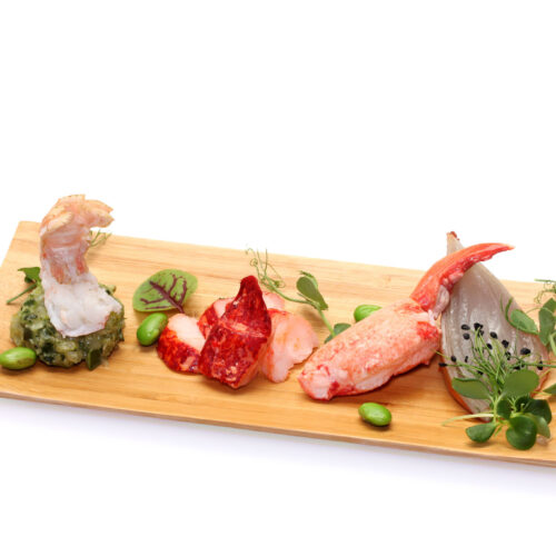 Homard, langoustine et tartare de courgettes