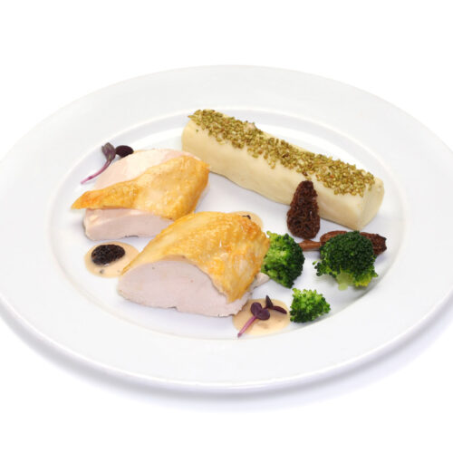 Poularde aux morilles