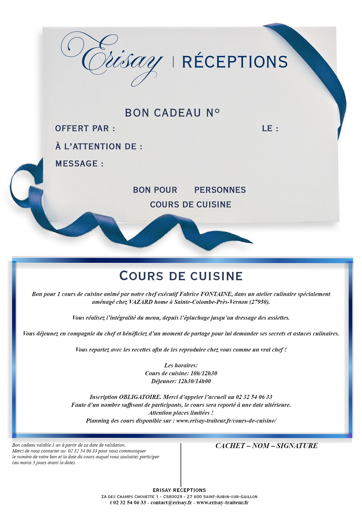 Coffret Cadeau Cours de cuisine - Paris