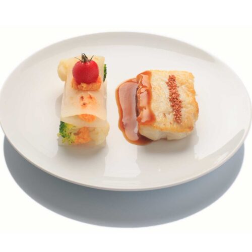 Coeur de merlu et crème de langoustine