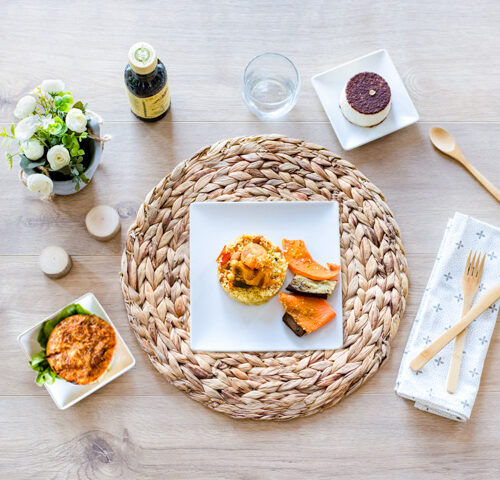 plateau repas végétarien