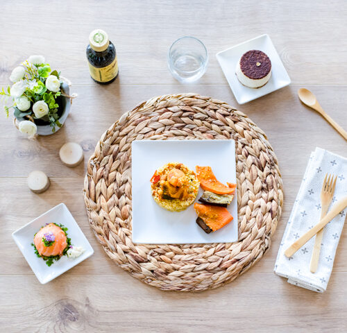 plateau repas végétarien