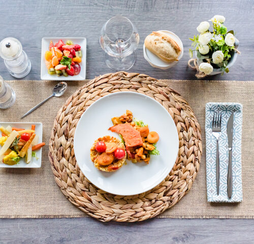 plateau repas végétarien