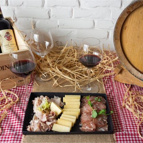 Planche mixte charcuterie : jambon truffe, cantal et saucisson 340g