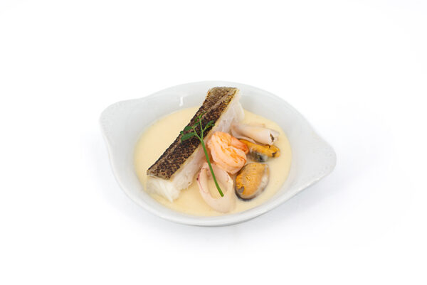Cassolette de cabillaud et fruits de mer la dieppoise