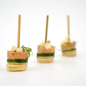 Pièce cocktail ERISAY Feuille a feuille de foie gras et céleri braisé