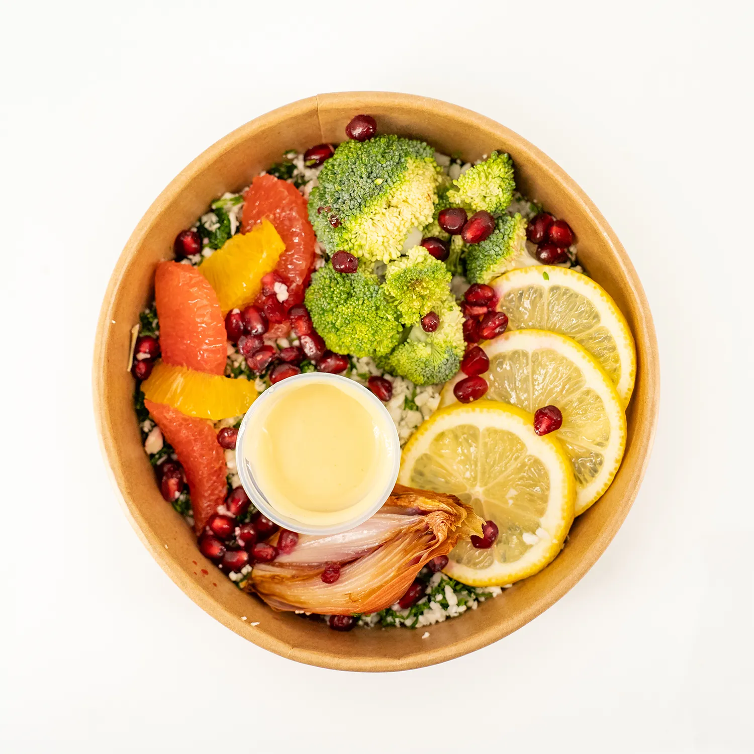 Buddha Chou-fleur BD 2 Buddha bowl végétarien "Chou-fleur" sur fond blanc vue de haut