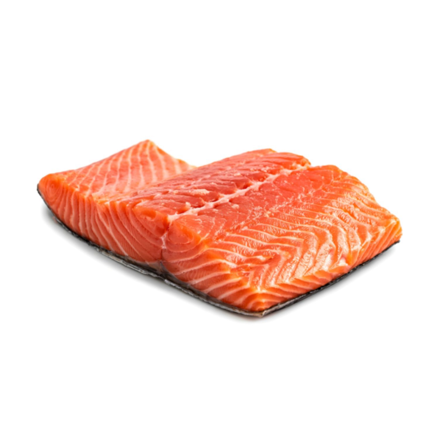 Truite sous vide BD Truite d'Acquigny fumée au bois de hêtre sur fond blanc