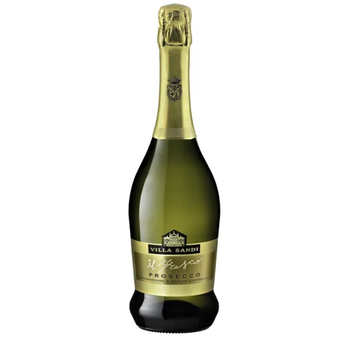 Bouteille de Prosecco Doc Treviso Brut sur fond blanc