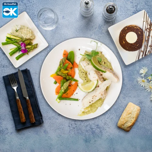 Plateau repas Nacré vu de dessus