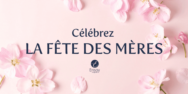 Design de fête des mères fleuri sur fond rose.