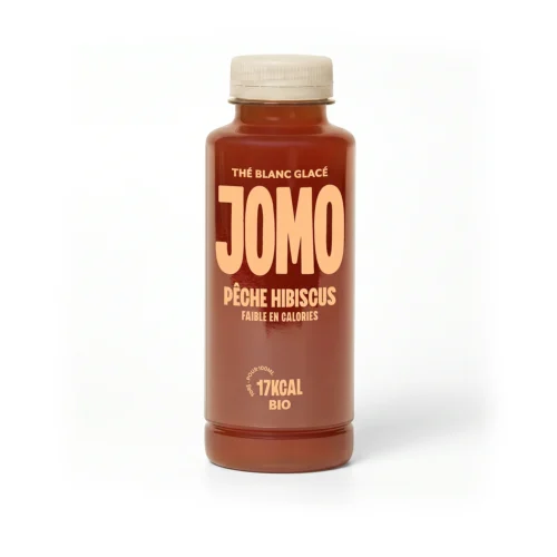 JOMO Thé blanc glacé Pêche Hibiscus 35cl