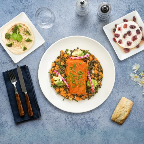 Plateau repas poisson sans gluten & sans lactose "Le ruisseau"
